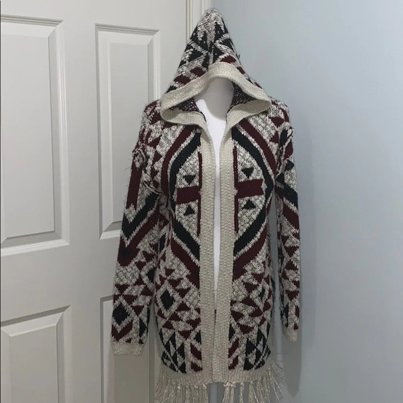 Bethany Mota Women'sOpen Flow Hooded Boho … - Picture 2 of 7